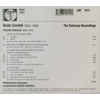 DEBUSSY - Cantelli - Nocturnes pour orchestre : extraits